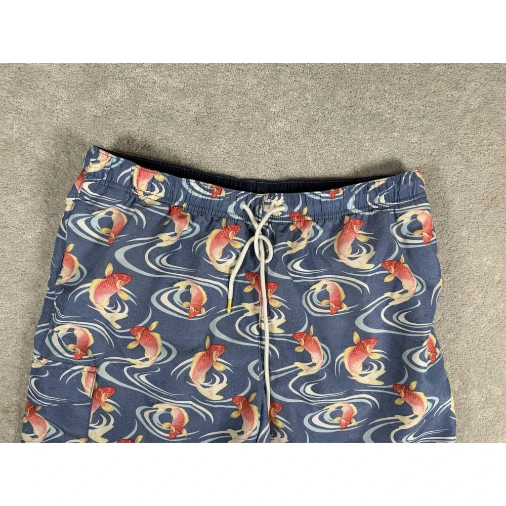 Tommy Bahama Men's Large Koi Fish‎ All Over Print Swim Trunks Shorts Mesh Lined